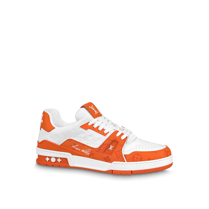 LV Trainer Sneaker — Orange · Style 1ABOIX, product image 1