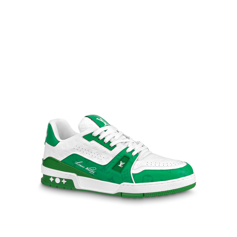 LV Trainer Sneaker — Green · Style 1ABOHT, product image 1
