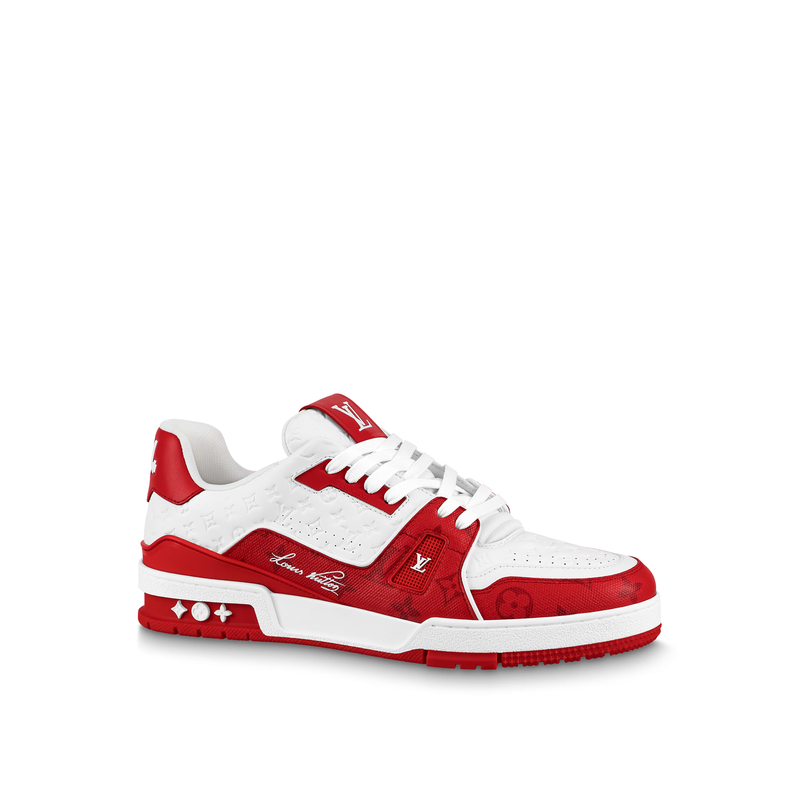 LV Trainer Sneaker — Red · Style 1AANFH, product image 1